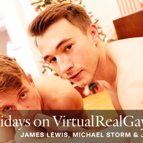 Holiday Threesome in VR Gay